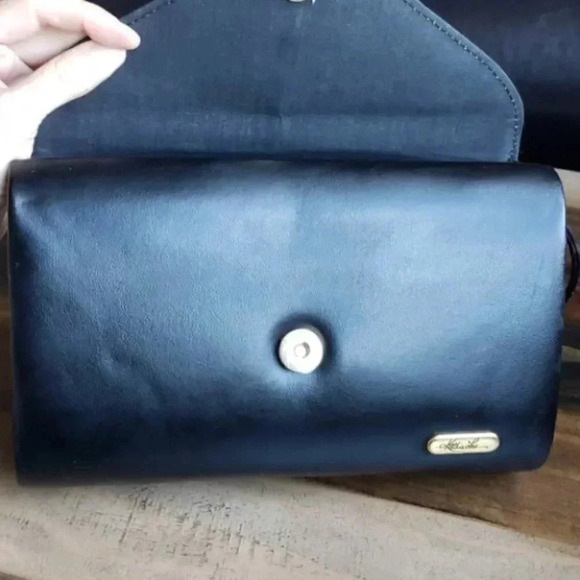 Vintage Black Kathie Lee Clutch Purse - Picture 9 of 16